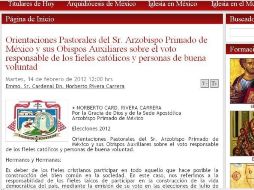 En el Sistema Informativo de la arquidiósesis de México se puede encontrar la guía. ESPECIAL  /