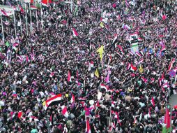 Miles de manifestantes salen a las calles a apoyar a Bashar al Assad. REUTERS  /