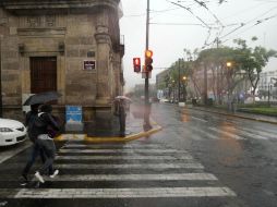 La precipitación pluvial se registró ligera en Guadalajara, Tlaquepaque, Tonalá y Zapopan. ARCHIVO  /