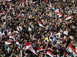 Manifestación pro-gobierno en apoyo del presidente Bashar al Assad. EFE  /