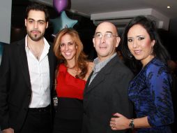 Alejandro y Vanessa Rodríguez con Armando Velasco y Jessy Moreno.  /