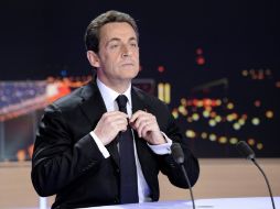 El presidente Nicolas Sarkozy oficializó su candidatura a la elección presidencial francesa. AFP  /