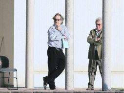 Decio de María (izq.) y Justino Compeán presentaron el proyecto a los dueños. MEXSPORT  /