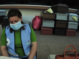 Aspecto de los féretros que son entregados por las autoridades a familiares de los reos que murieron. EFE  /