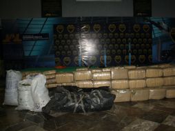 El cargamento asegurado quedó a disposición de la dependencia de seguridad estatal. ARCHIVO  /