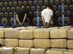 Fueron decomisados 254 ladrillos confeccionados con cinta canela.  /