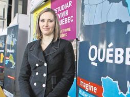Jennifer Fortin, consejera de Promoción de la Oficina de Inmigración de Quebec en México, destaca las ventajas de trabajar en Canadá.  /