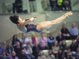 Carolina Mendoza, de apenas 14 años, sorprendió gratamente en la Copa Mundial de Clavados FINA. REUTERS  /