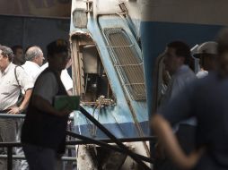 Vista de una parte de un tren accidentado. EFE  /