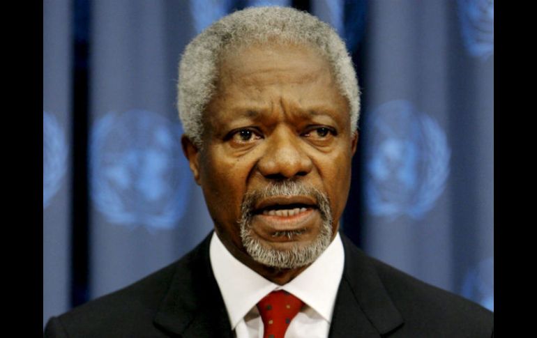 El ex secretario general de la ONU Kofi Annan fue nombrado enviado especial  para lograr el fin de la violencia en Siria. EFE  /