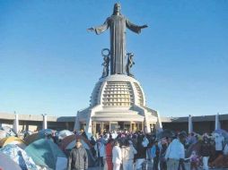 Aspecto del Santuario a Cristo Rey, en el Cerro del Cubilete, en Silao. ESPECIAL  /