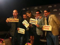 Los presentadores del proyecto junto a una de las autoras en Casa Patrice.  /