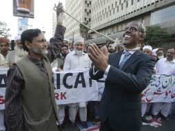 Manifestación contra EU por parte de musulmanes. AP  /
