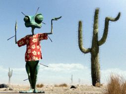 Kung Fu Panda y Puss in Boots (El gato con botas) se vieron vencidos ante el carismático camaleón. ARCHIVO  /