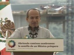 El Presidente Felipe Calderón Hinojosa afirmó este lunes que Veracruz está a punto de recuperar la seguridad. ESPECIAL  /