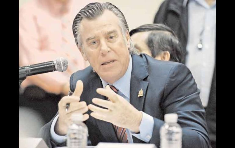 El director del Copag, durante su encuentro ayer con los diputados locales.  /