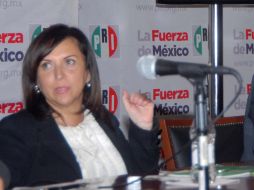 La secretaria general del PRI, Cristina Díaz, ve trayectorias cuestionables en el equipo de Vázquez Mota.  ARCHIVO  /