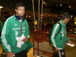 Los jugadores de la Sub-23 no dieron declaraciones luego de su llegada a México. MEXSPORT  /