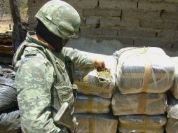 Durante febrero se han decomisadas siete toneladas de mariguana, lanza granadas, antenas de comunicación,entre otros artículos. ARCHIVO  /