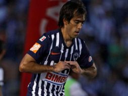 Chelito, delantero de Rayados de Monterrey, dijo que es una incógnita la bienvenida que le pudiera dar la afición celeste. ARCHIVO  /