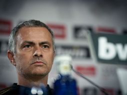 José Mourinho durante la rueda de prensa el día de hoy. EFE  /