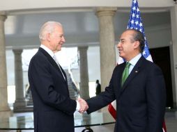 Durante la reunión Calderón refirió a Biden las acciones de México para fortalecer instituciones de seguridad y  justicia. NTX  /