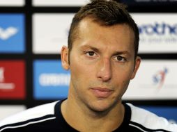 Ian Thorpe habla durante una conferencia de prensa. AP  /