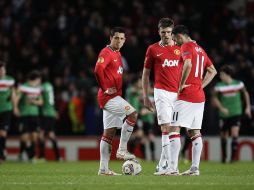 'Chicharito' Hernández y compañeros no pudieron controlar al Athletic de Bilbao. AFP  /