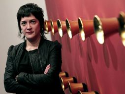 Luz María Sánchez inauguró su obra ''Sin título. Mensaje del Cardenal'', en una galería del barrio de Malasaña en Madrid. NTX  /