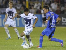 Pumas tuvo un partido muy complicado en El Salvador. EFE  /
