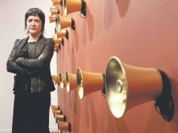 En la imagen, la artista sonora Luz María Sánchez, ayer en Madrid. NOTIMEX  /