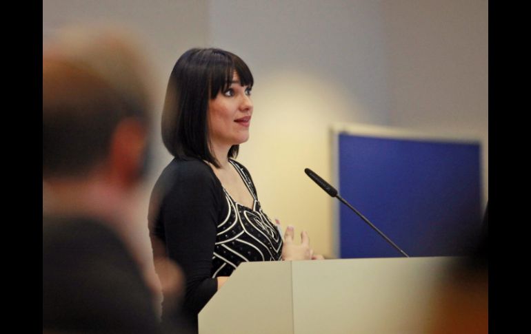 Villa pronuncia un discurso durante las Jornadas europeas de las víctimas del Terrorismo. EFE  /