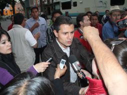 El precandidato presidencial realizó el día de hoy un spot publicitario en Tlaxcala. NTX  /