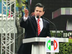 Enrique Peña Nieto se registrará como candidato oficial del Partido Revolucionario Institucional el próximo lunes. NTX  /
