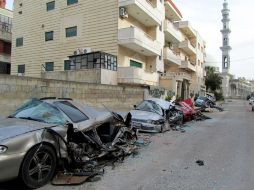 La ciudad de Homs presenta los daños ocasionados por los constantes ataques. EFE  /