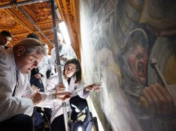 El equipo de Seracini trabaja en esta investigación con el apoyo de National Geographic. AFP  /