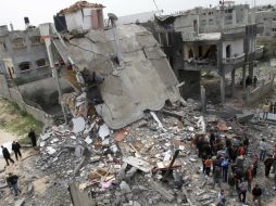 Edificio destruido por un ataque israelí en Gaza, este 12 de marzo. AP  /