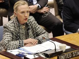 Clinton llamó implícitamente a Rusia y China a apoyar la propuesta de la Liga Árabe. EFE  /