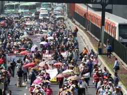specto de la manifestación de maestros de la Coordinadora Nacional de Trabajadores de la Educación. NOTIMEX  /