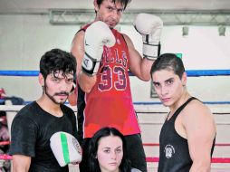 Elenco de Cloroformo: Gustavo Sánchez Parra (arriba), Tenoch Huerta, Zuria Vega y Alex Perea. ESPECIAL  /