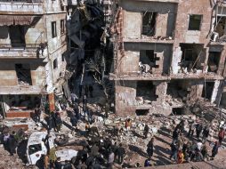 La agencia estatal de noticias SANA dijo que terroristas estaban detrás del coche bomba. EFE  /