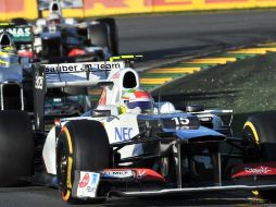El piloto tapatío Sergio Pérez terminó en octavo lugar en el Gran Premio de Australia. AFP  /