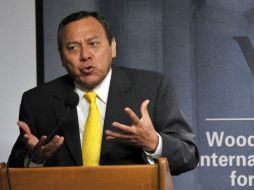 Jesús Zambrano aceptó la invitación de analistas del centro Woodrow Wilson para exponer el programa electoral del PRD. AFP  /