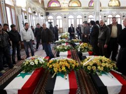 Funeral tras los atentados del fin de semana en Damasco. EFE  /