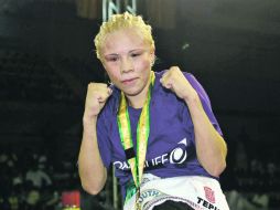 La pugilista tapatía, Irma “Güerita” Sánchez, a sus 24 años, cuenta con cinco títulos obtenidos. MEXSPORT  /