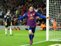 El rosarino Lionel Messi se convierte en el máximo anotador blaugrana de la historia. AP  /