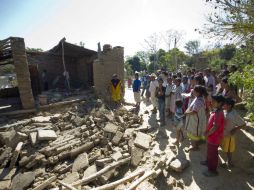 Vivienda destrozada en Cochoapa, Guerrero, después del sismo. EFE  /