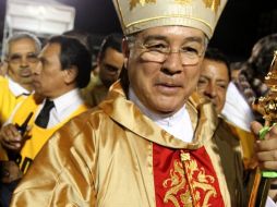 El Cardenal estuvo en Expo Guadalajara donde celebró una misa de acción de gracias por los 25 años de este recinto ferial. ARCHIVO  /