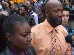 Tracy Martin y Sybrina Fulton, los padres de Trayvon Martin quien fue asesinado en Florida, formaron parte de la marcha. REUTERS  /