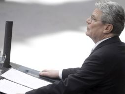 Gauck también habló sobre las diferencias sociales y la justicia social en Alemania. EFE  /